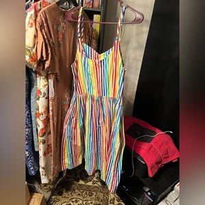 Magnolia Park rainbow striped Large dress